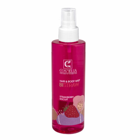 Cosmelia Hair & Body mist Bistraw με αρωμα Φραουλα-Μπισκοτο 200ml